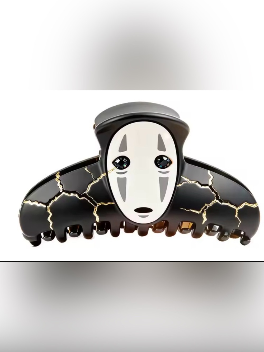 Studio Ghibli Spirited Away No-Face Black & White Metal Hair Claw